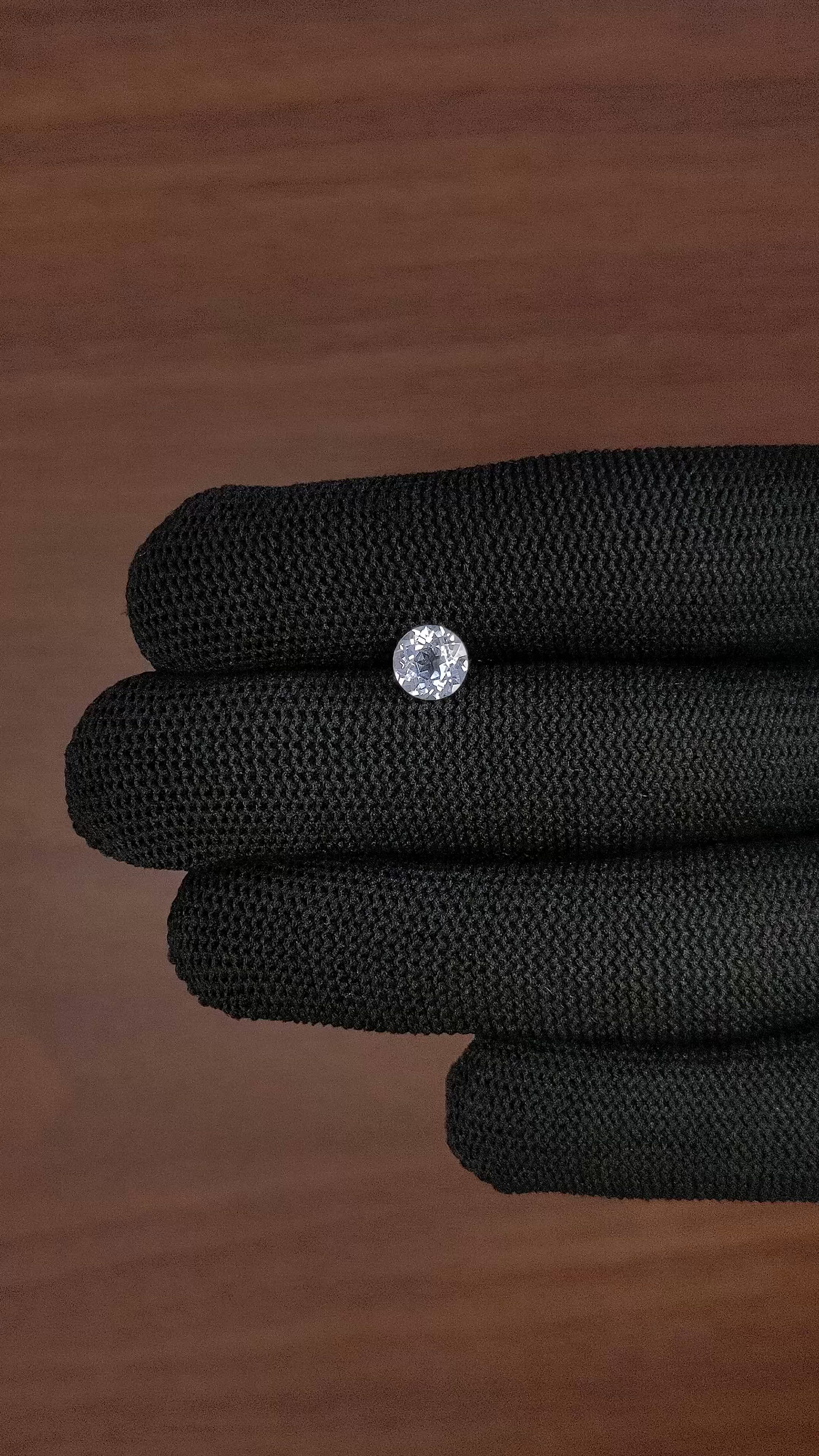 1.32 Ct. White Sapphire from Ceylon (Sri Lanka) Size Video