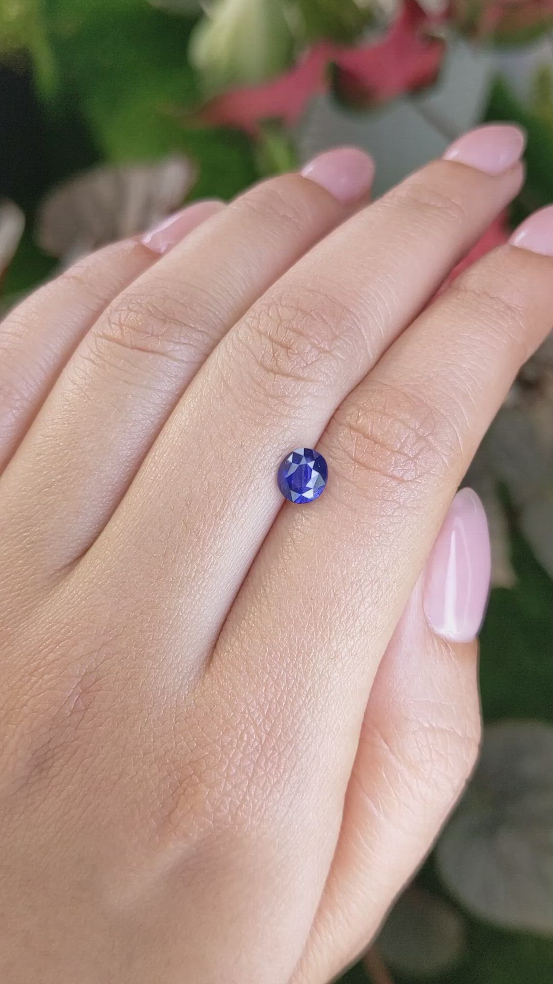 1.15 Ct. Blue Sapphire from Ceylon (Sri Lanka) Size Video