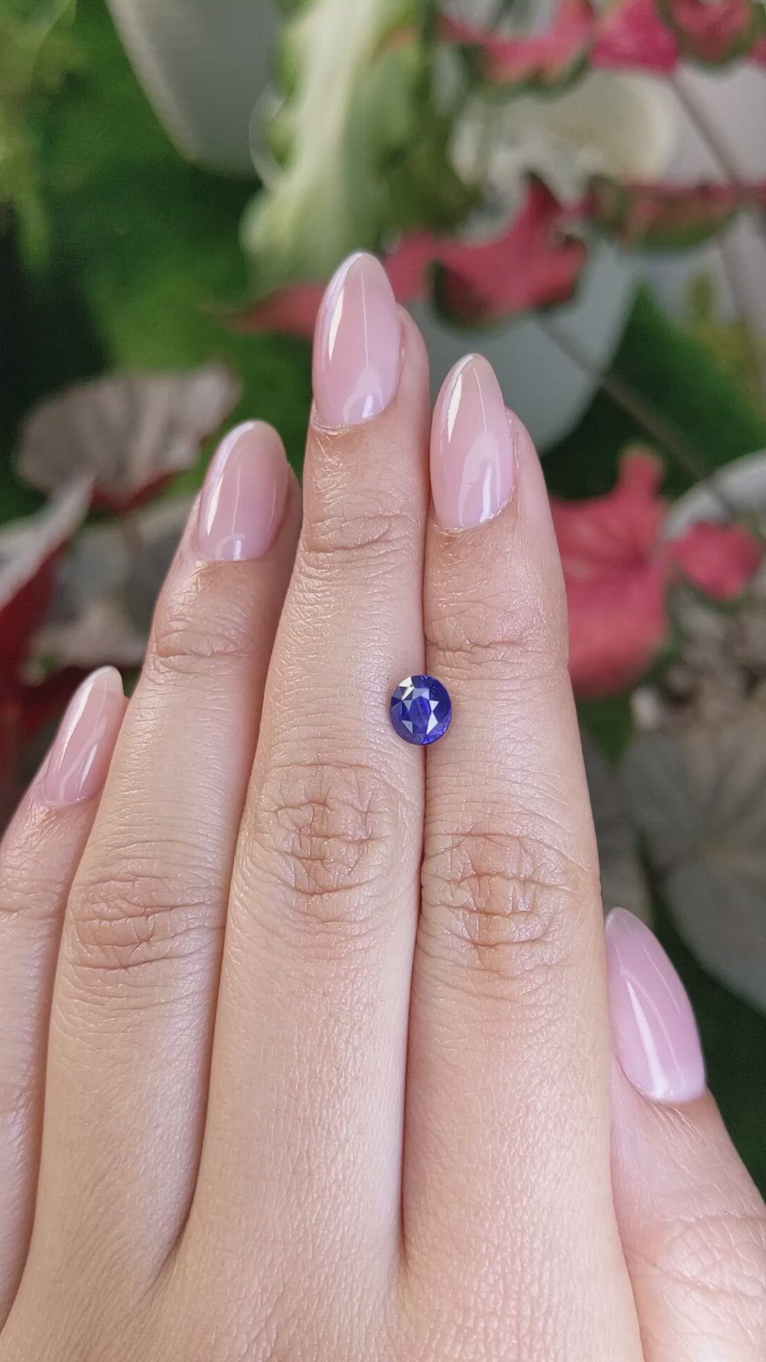 1.15 Ct. Blue Sapphire from Ceylon (Sri Lanka) Size Video
