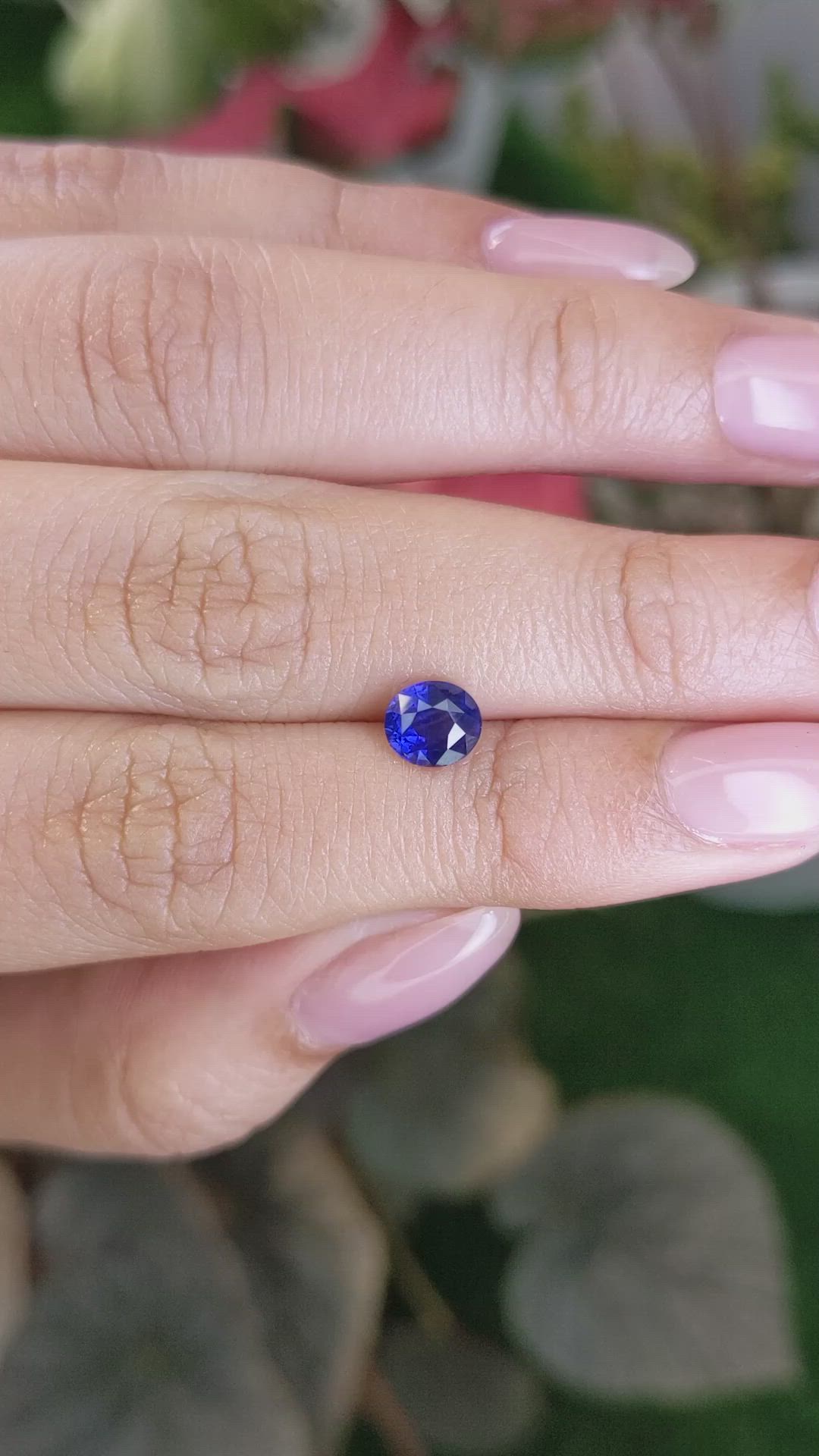1.15 Ct. Blue Sapphire from Ceylon (Sri Lanka) Size Video