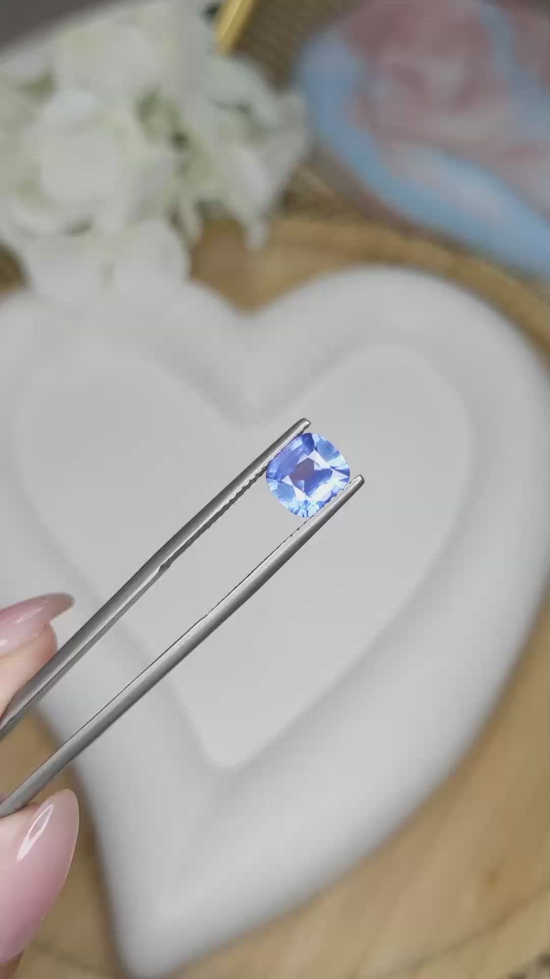 1.56 Ct. Blue Sapphire from Ceylon (Sri Lanka) Size Video