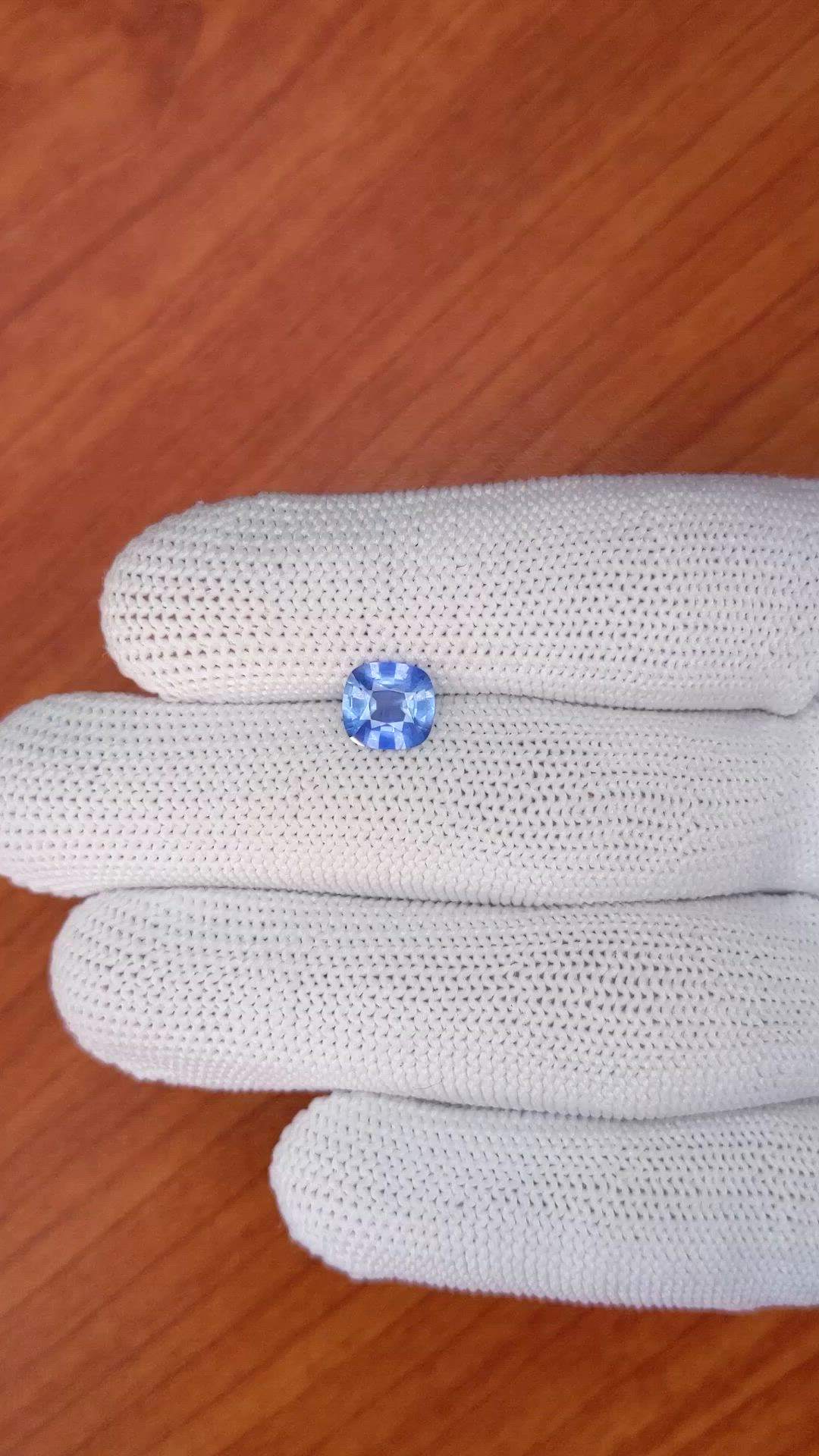 1.56 Ct. Blue Sapphire from Ceylon (Sri Lanka) Size Video