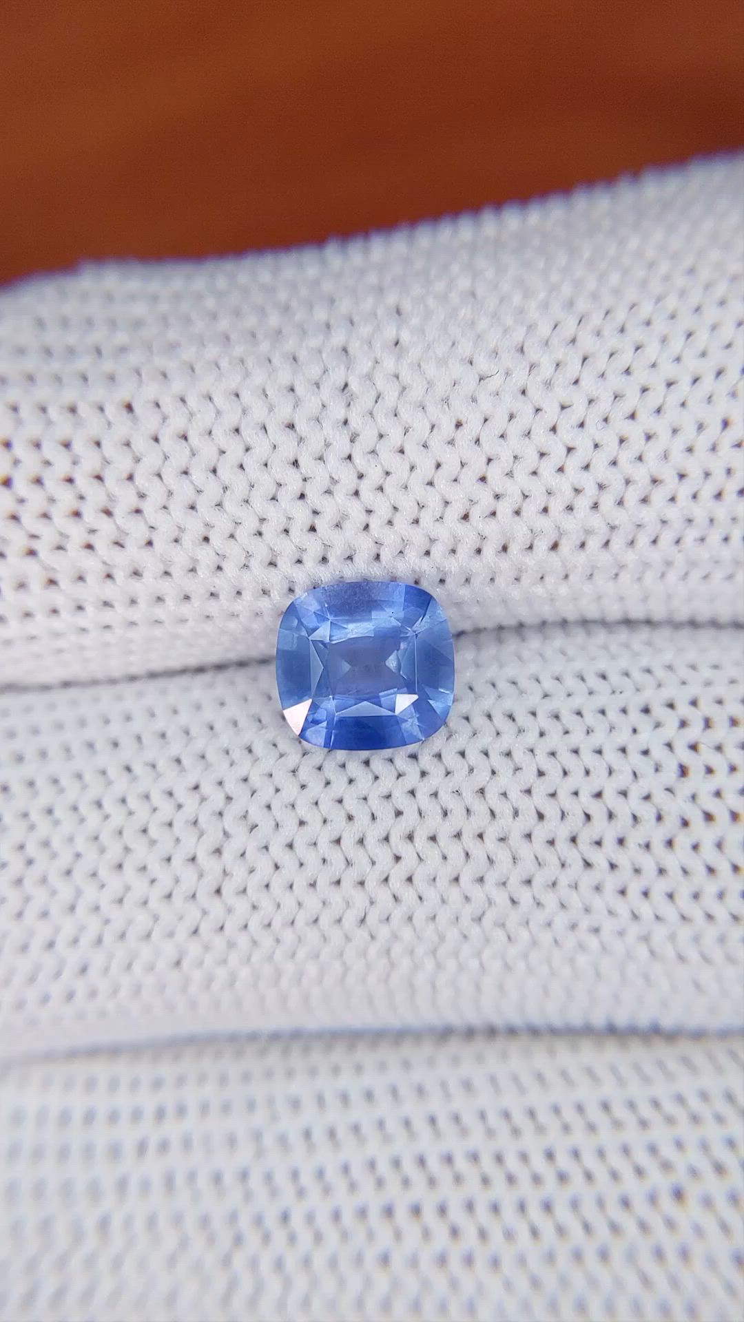 1.56 Ct. Blue Sapphire from Ceylon (Sri Lanka) Size Video
