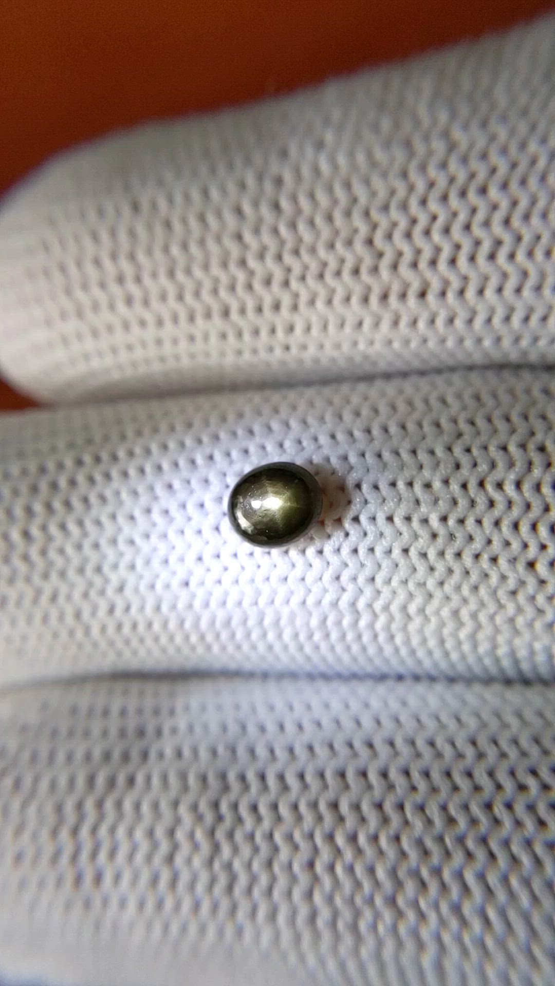 0.73 Ct. Black Star Sapphire from Ceylon (Sri Lanka) Size Video