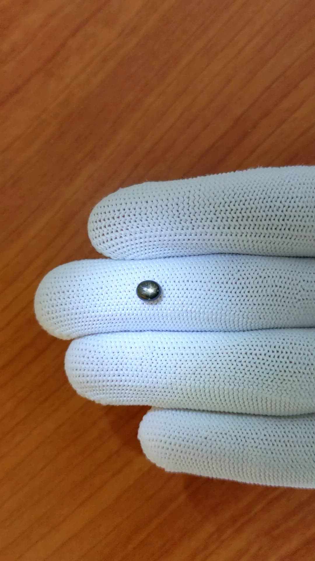 0.73 Ct. Black Star Sapphire from Ceylon (Sri Lanka) Size Video