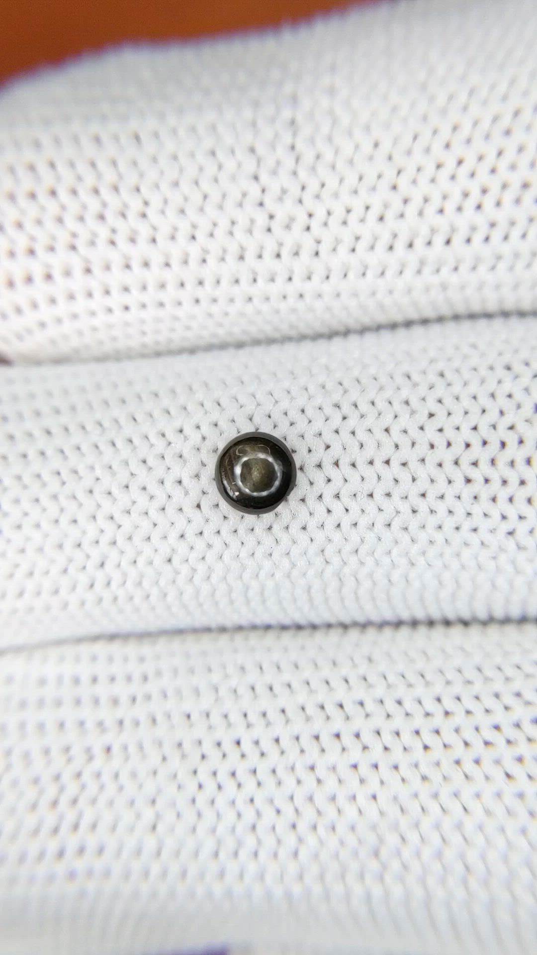 0.48 Ct. Black Star Sapphire from Ceylon (Sri Lanka) Size Video