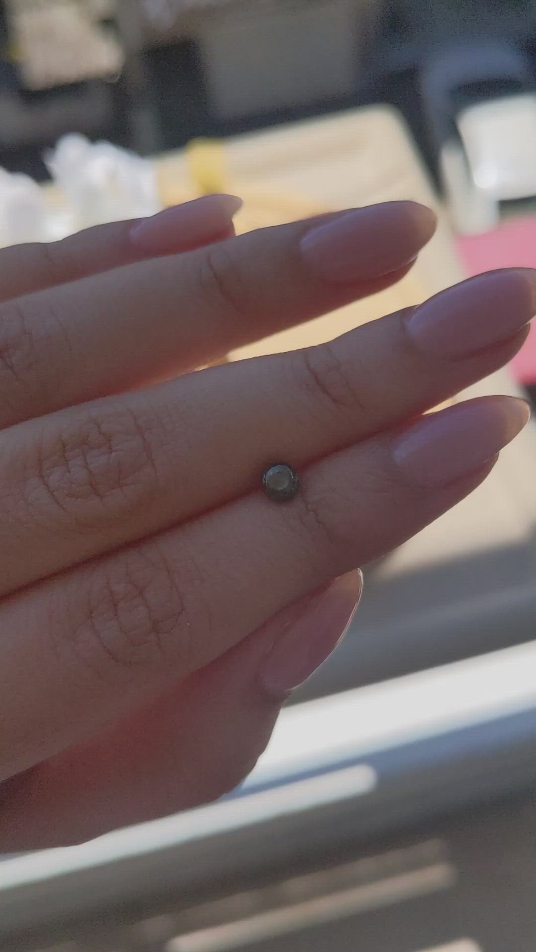 0.74 Ct. Greenish Brown Star Sapphire from Ceylon (Sri Lanka) Size Video