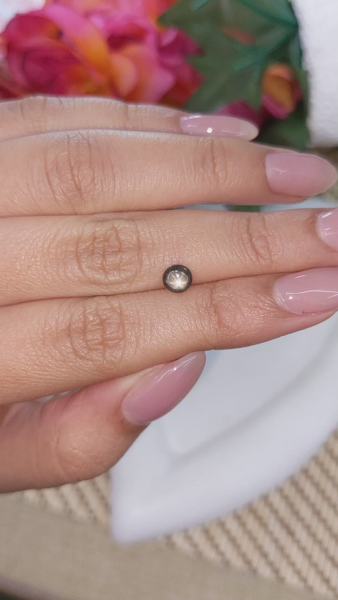 0.78 Ct. Brown Star Sapphire from Ceylon (Sri Lanka) Size Video