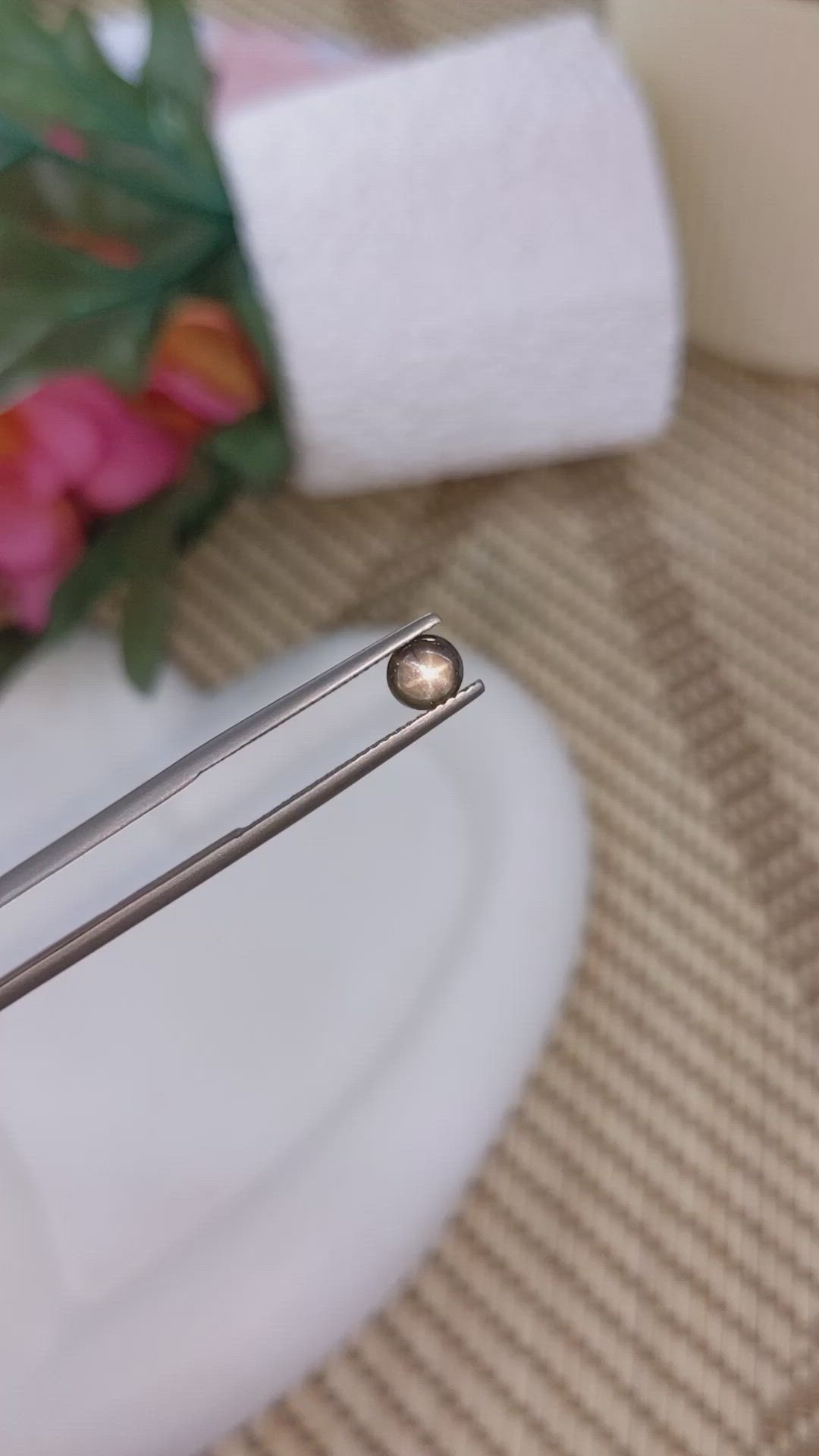 0.78 Ct. Brown Star Sapphire from Ceylon (Sri Lanka) Size Video