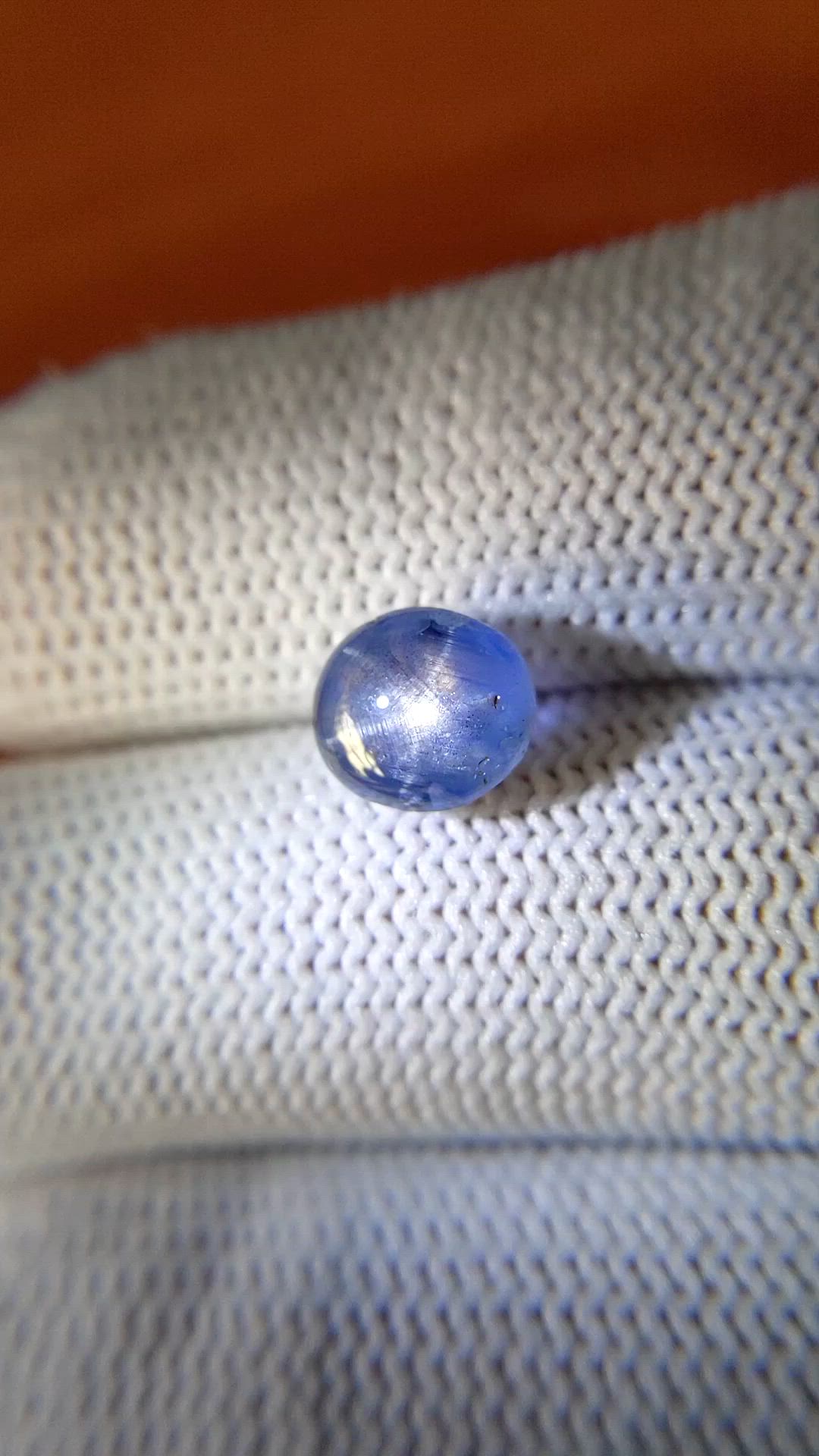 4.05 Ct. Blue Star Sapphire from Ceylon (Sri Lanka) Size Video