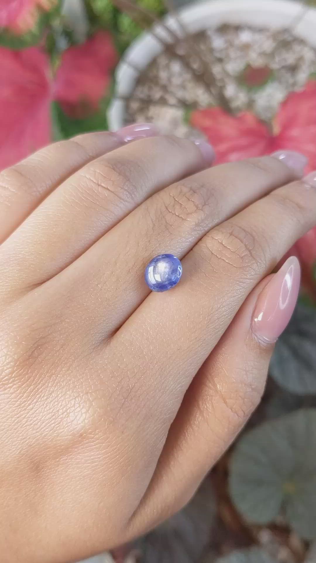 4.05 Ct. Blue Star Sapphire from Ceylon (Sri Lanka) Size Video
