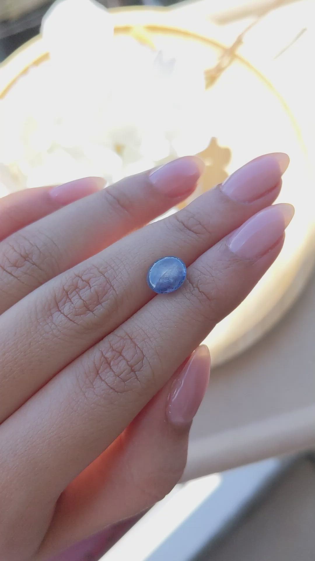 4.05 Ct. Blue Star Sapphire from Ceylon (Sri Lanka) Size Video