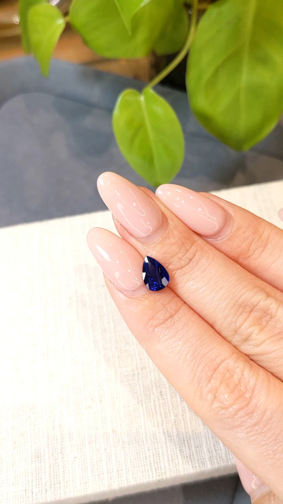 1.74 Ct. Blue Sapphire from Ceylon (Sri Lanka) Size Video