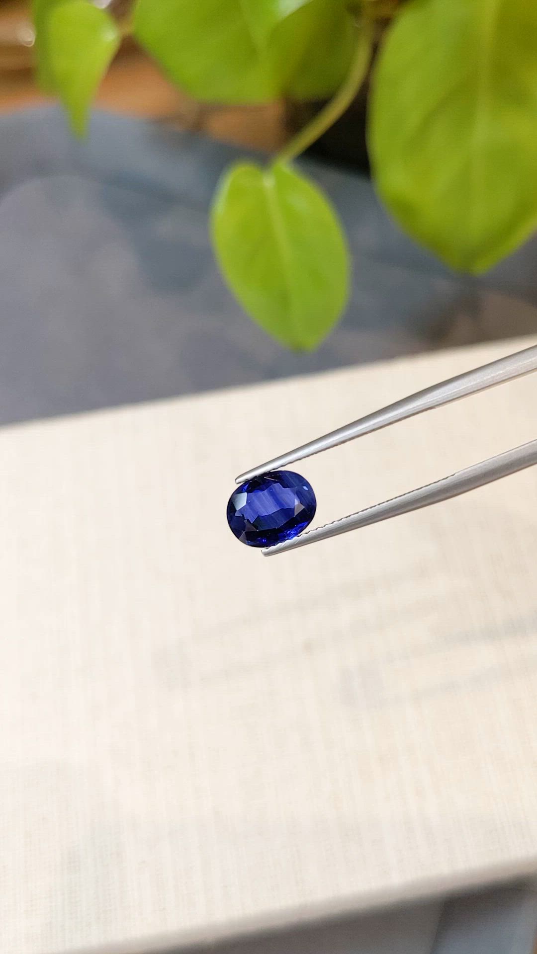 2.21 Ct. Blue Sapphire from Ceylon (Sri Lanka) Size Video