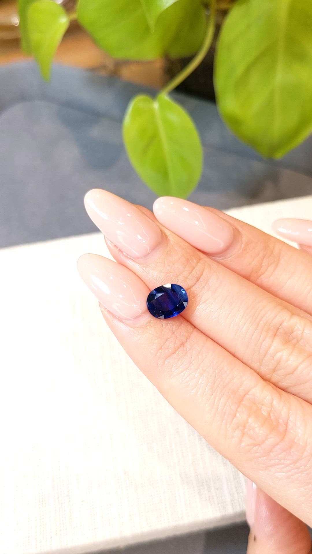 2.21 Ct. Blue Sapphire from Ceylon (Sri Lanka) Size Video