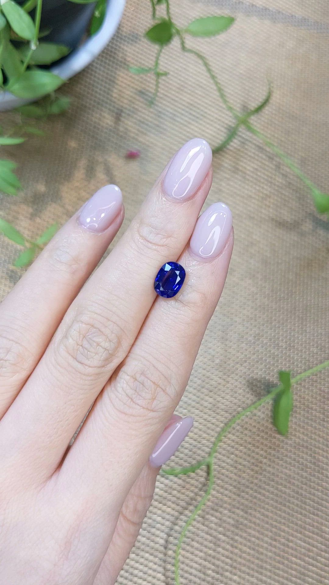 2.38 Ct. Blue Sapphire from Ceylon (Sri Lanka) Size Video