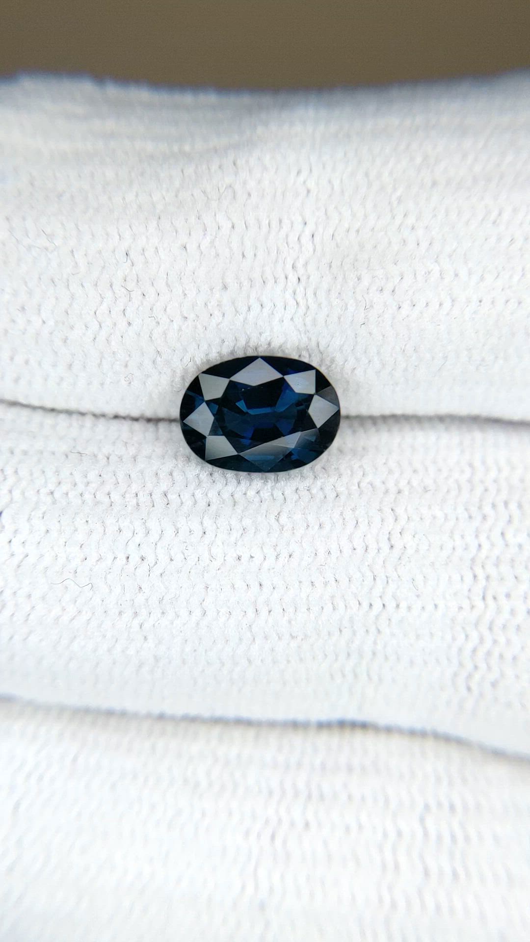 2.09 Ct. Blue Sapphire from Ceylon (Sri Lanka) Size Video