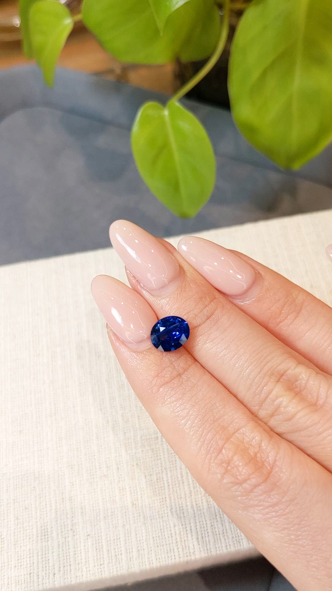 2.21 Ct. Blue Sapphire from Ceylon (Sri Lanka) Size Video