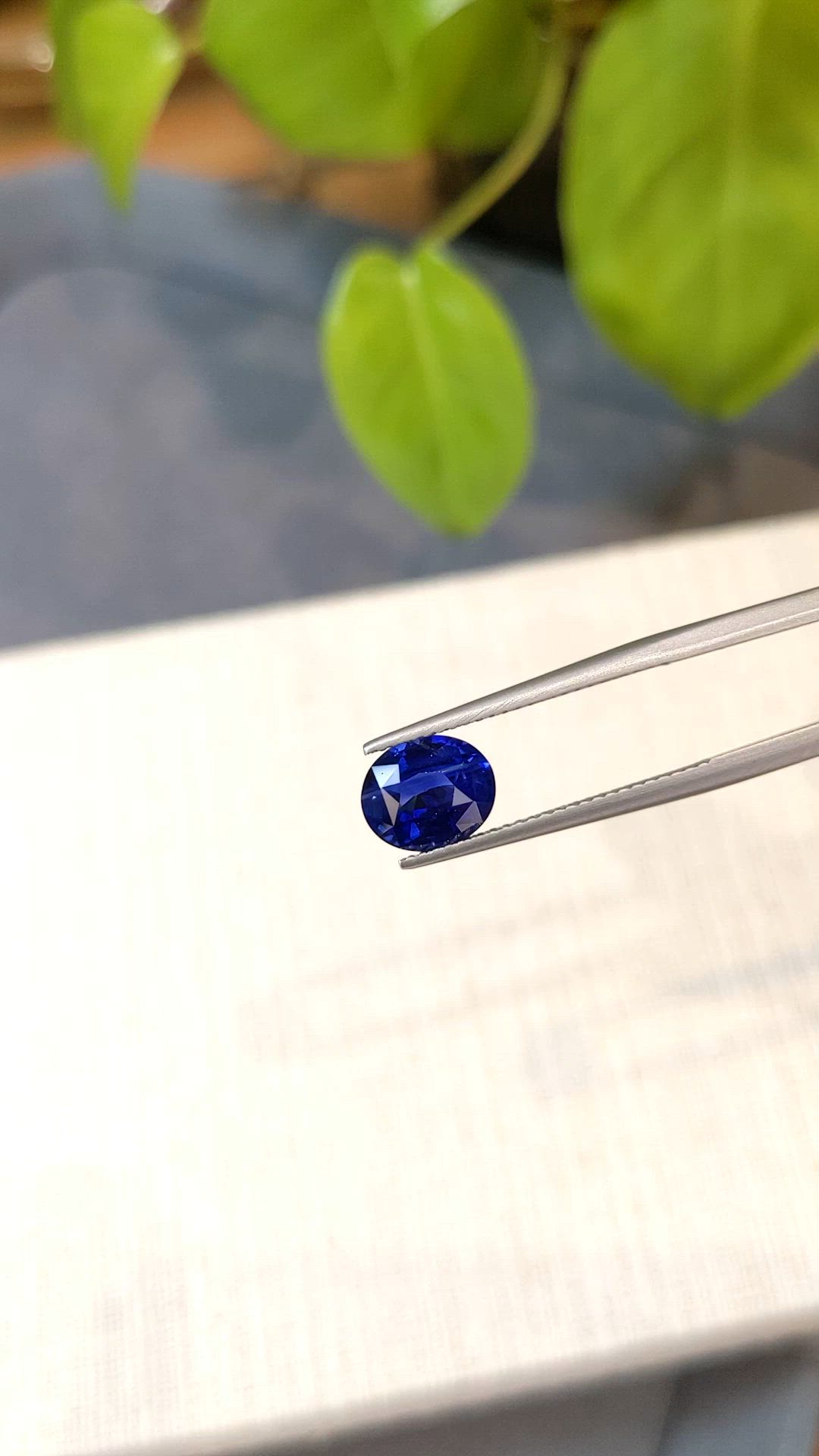 2.21 Ct. Blue Sapphire from Ceylon (Sri Lanka) Size Video