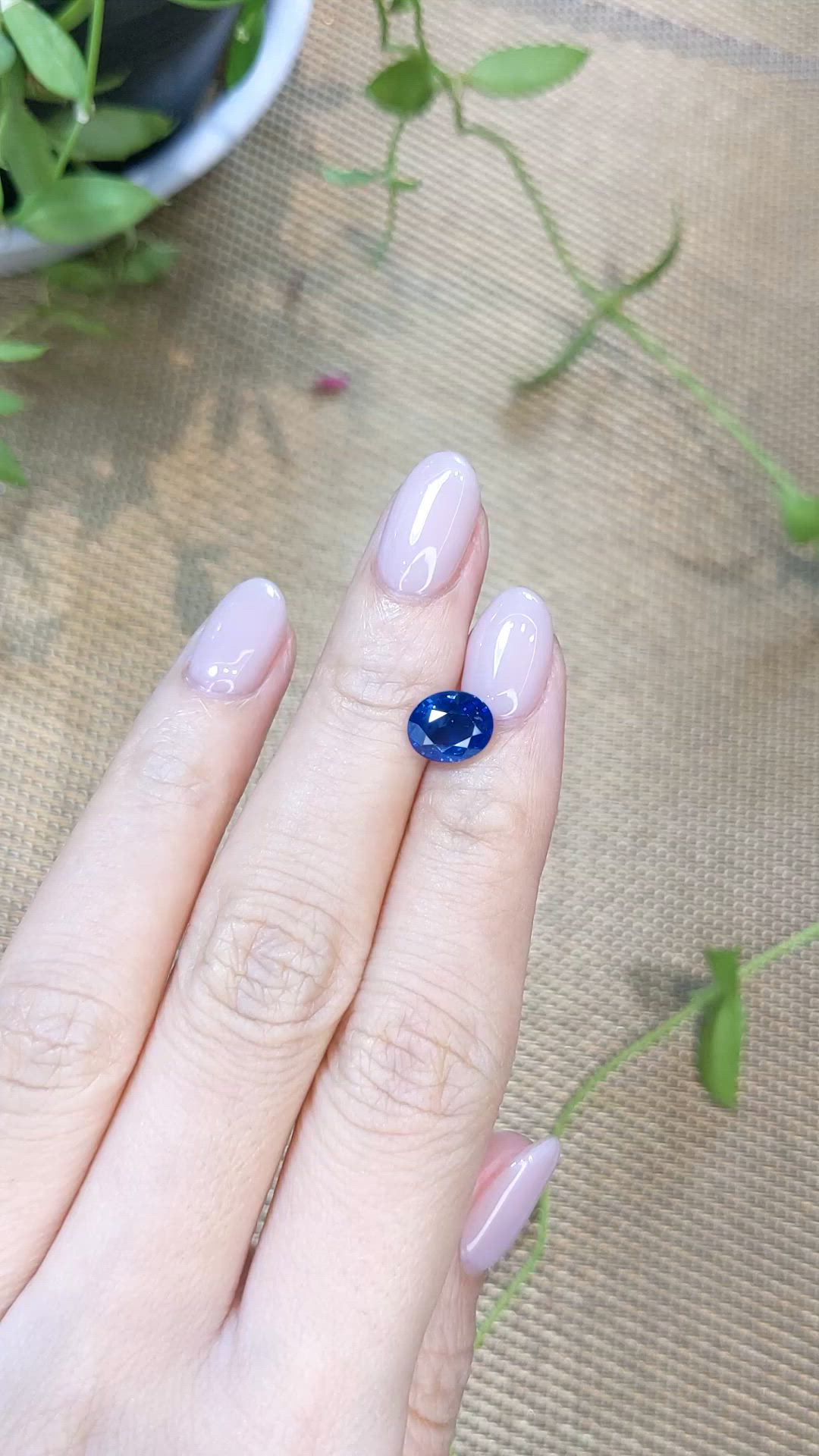2.43 Ct. Blue Sapphire from Ceylon (Sri Lanka) Size Video