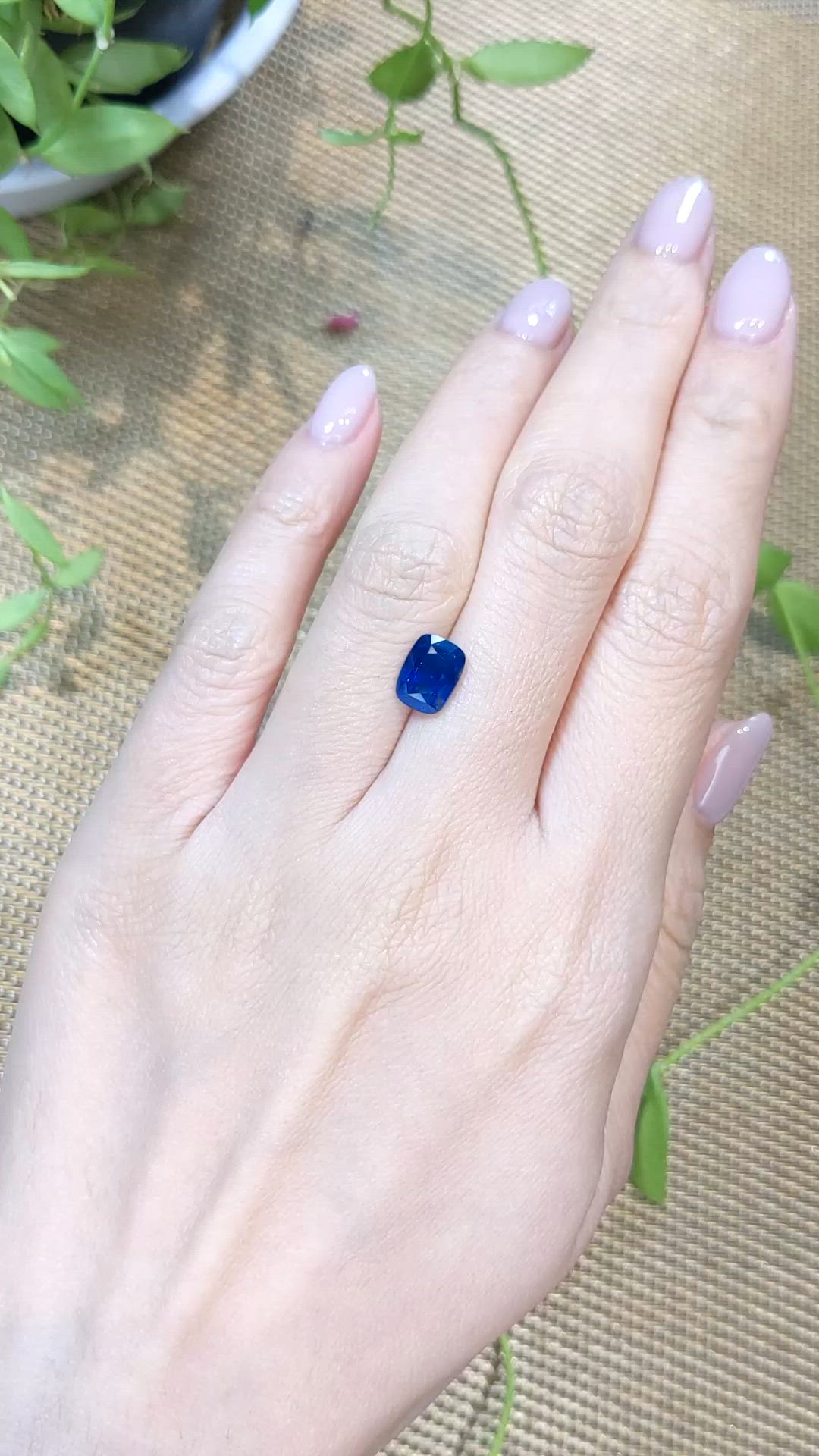 2.42 Ct. Blue Sapphire from Ceylon (Sri Lanka) Size Video