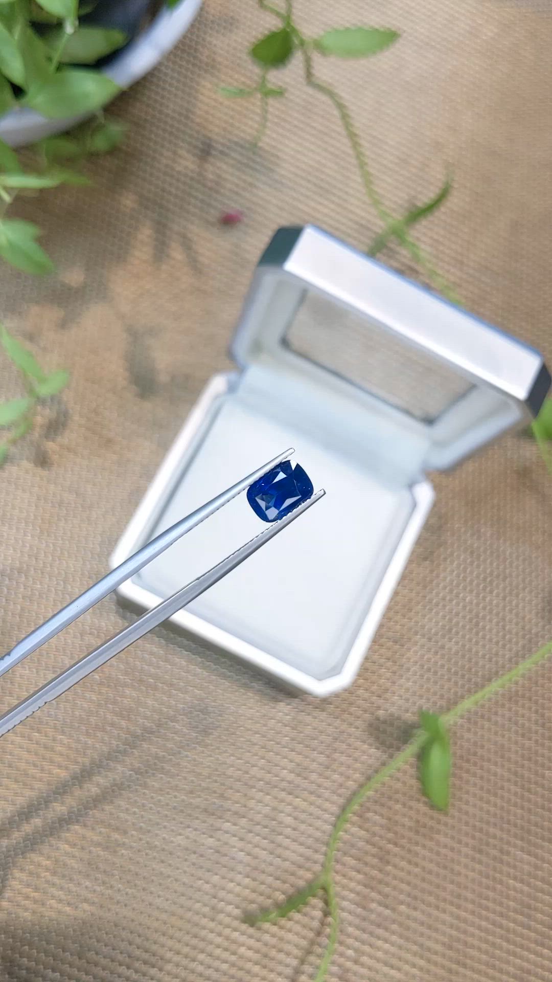 2.42 Ct. Blue Sapphire from Ceylon (Sri Lanka) Size Video