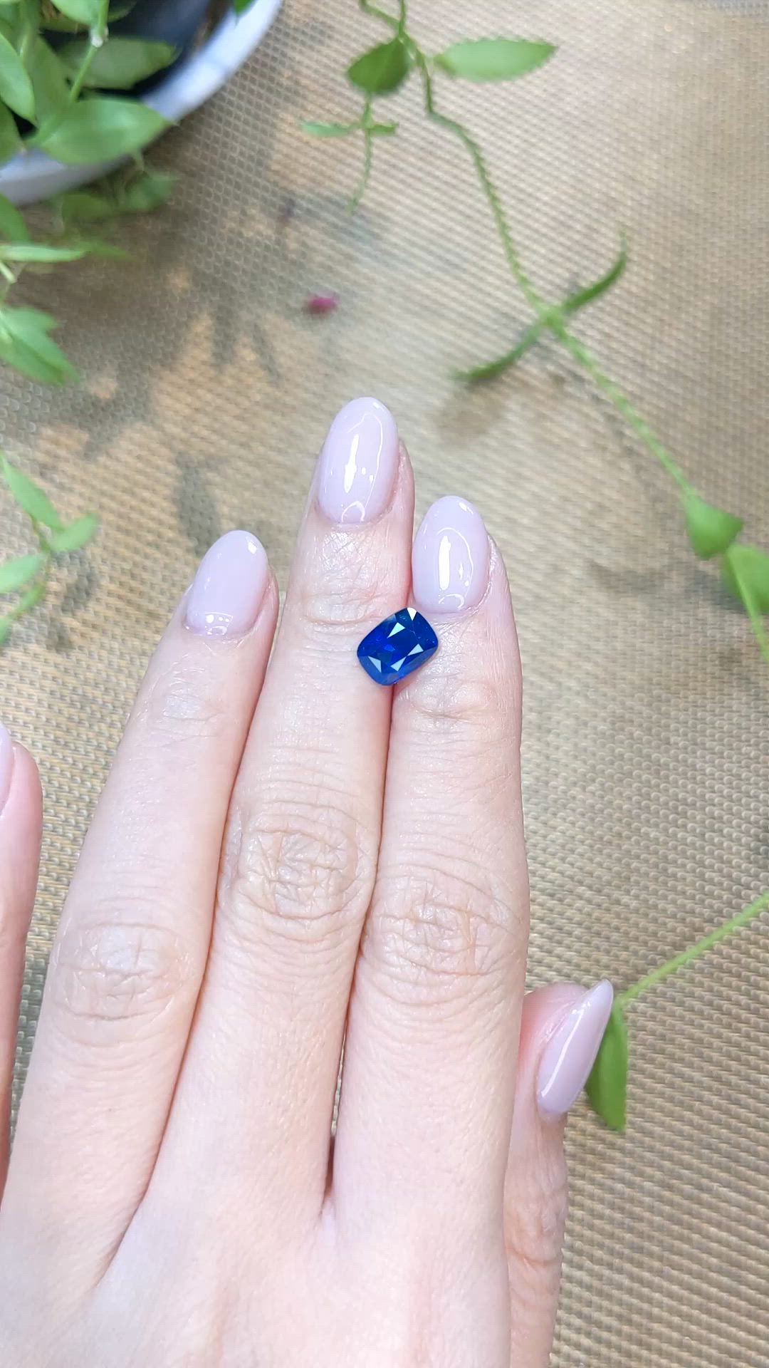 2.42 Ct. Blue Sapphire from Ceylon (Sri Lanka) Size Video