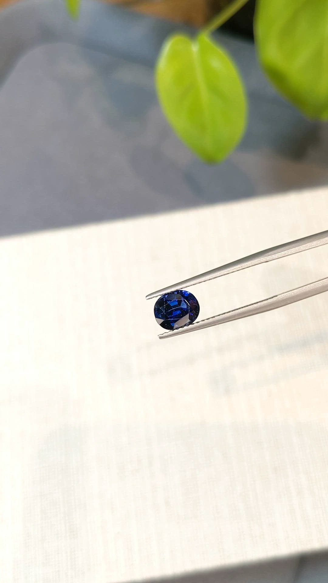 2.04 Ct. Blue Sapphire from Ceylon (Sri Lanka) Size Video
