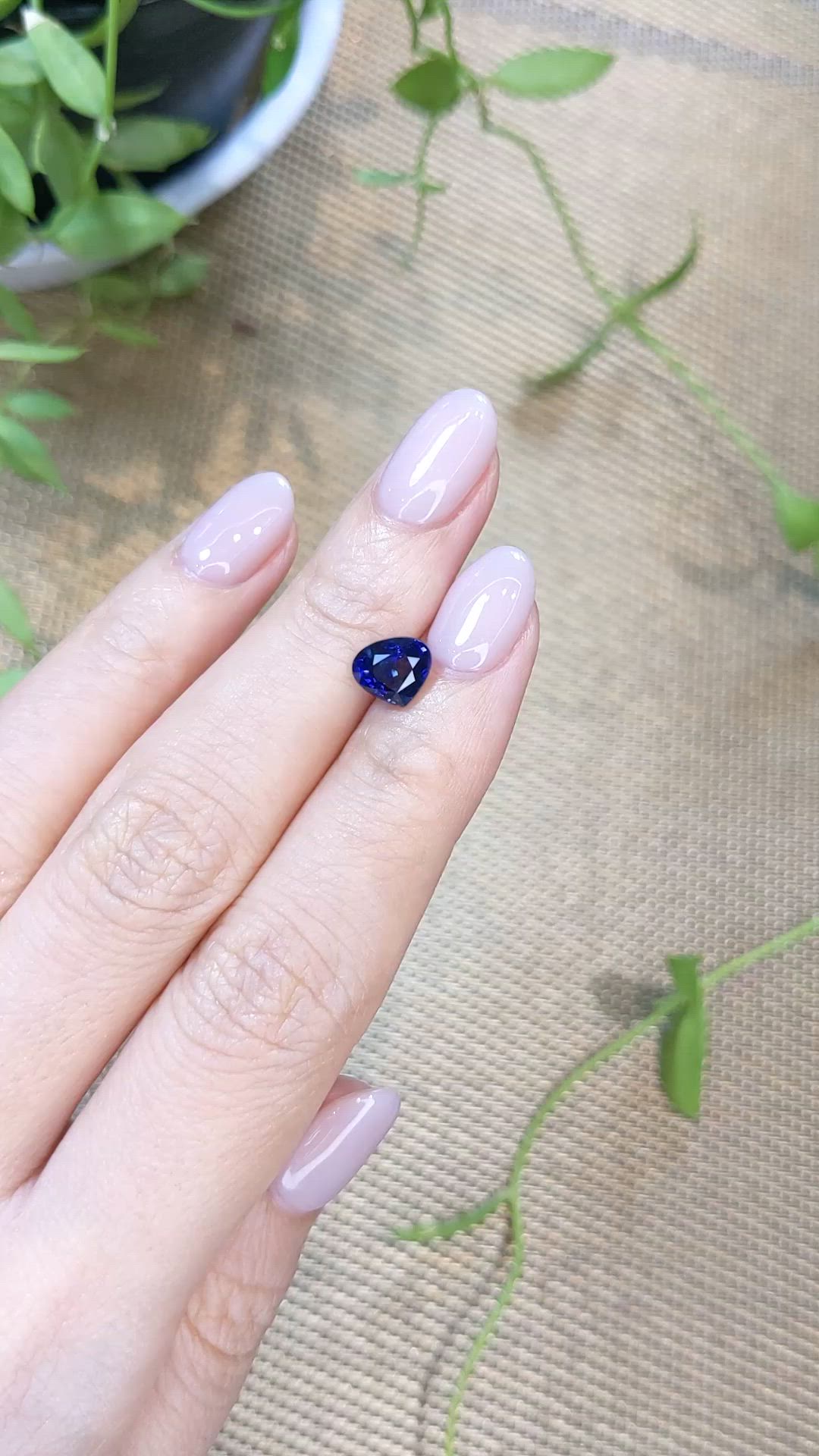1.96 Ct. Blue Sapphire from Ceylon (Sri Lanka) Size Video