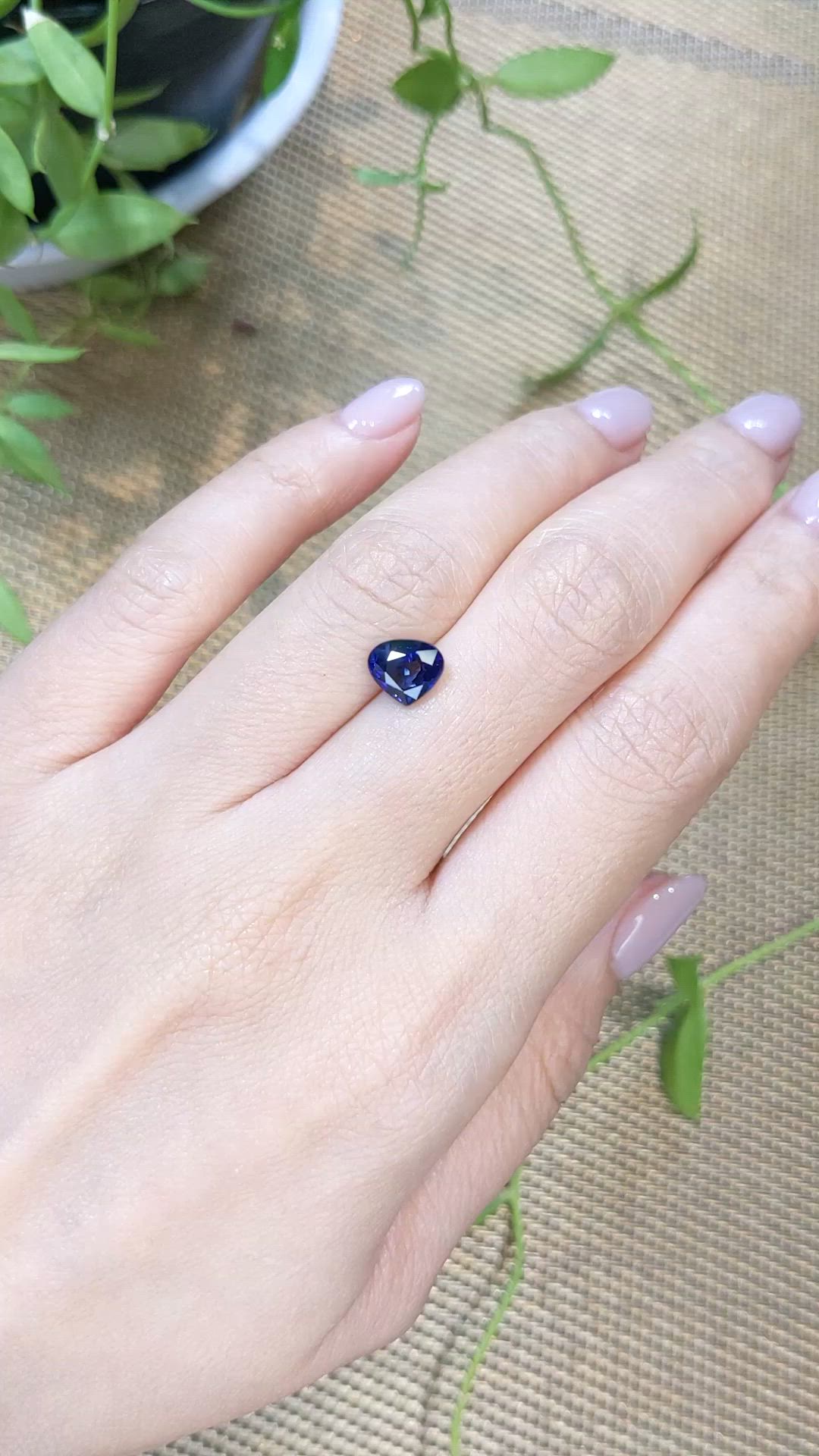 1.96 Ct. Blue Sapphire from Ceylon (Sri Lanka) Size Video