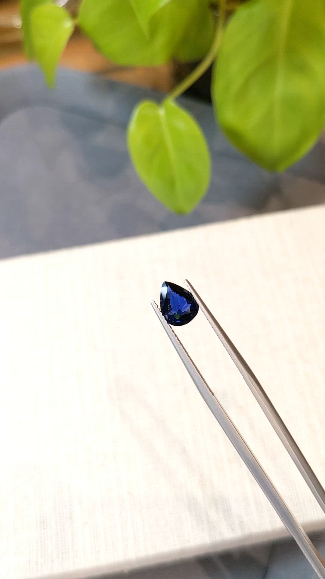 1.33 Ct. Blue Sapphire from Ceylon (Sri Lanka) Size Video