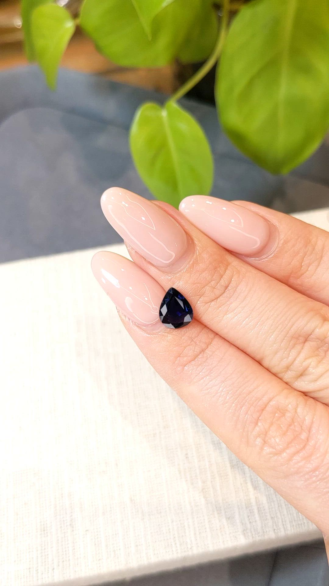 1.33 Ct. Blue Sapphire from Ceylon (Sri Lanka) Size Video