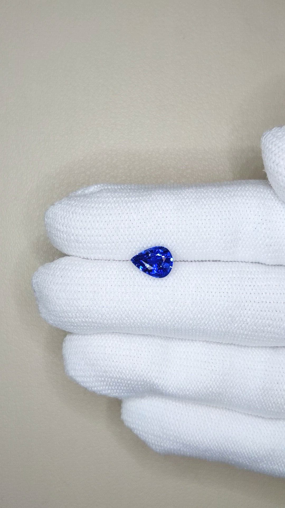 2.06 Ct. Blue Sapphire from Ceylon (Sri Lanka) Size Video