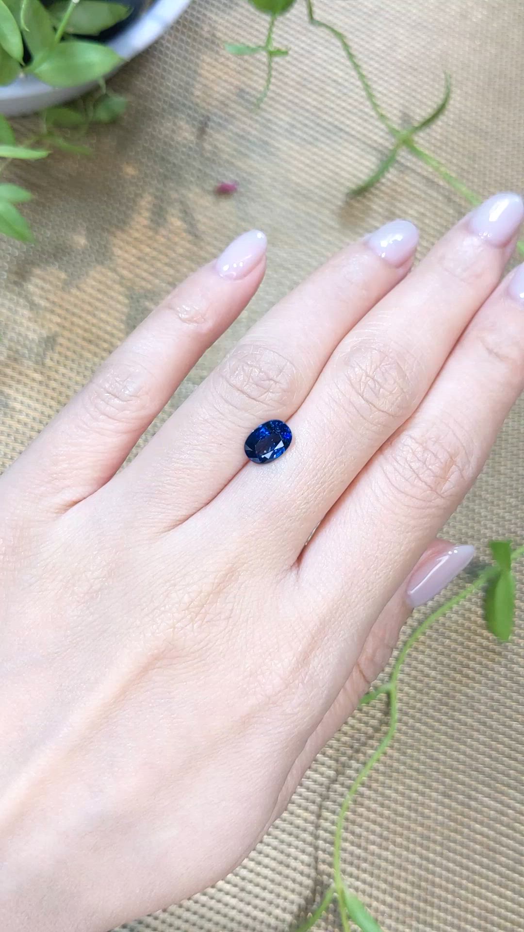 1.97 Ct. Blue Sapphire from Ceylon (Sri Lanka) Size Video