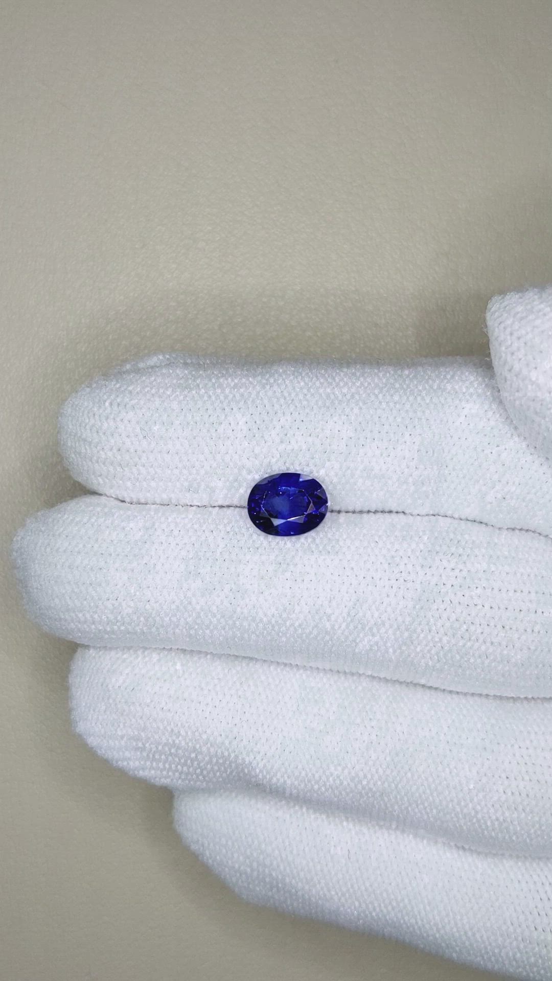2.05 Ct. Blue Sapphire from Ceylon (Sri Lanka) Size Video