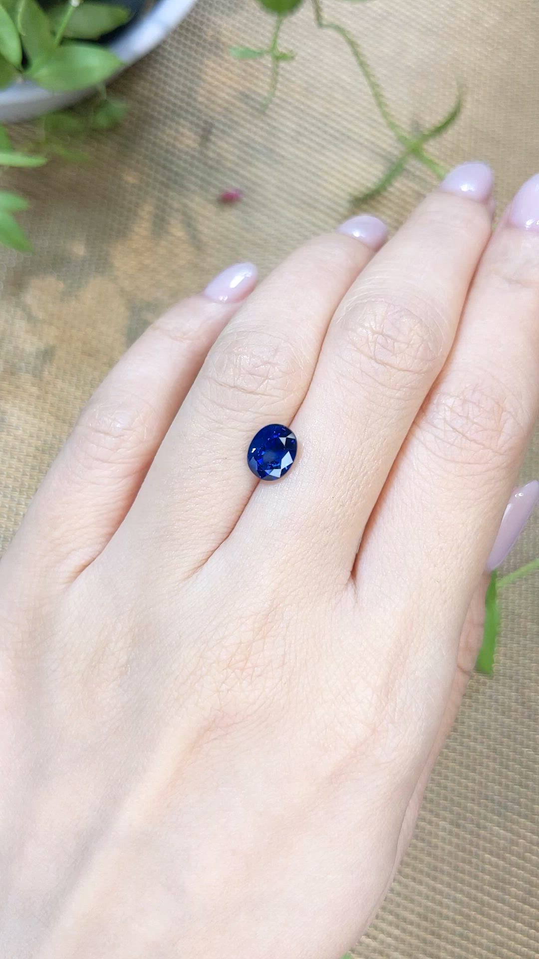 2.05 Ct. Blue Sapphire from Ceylon (Sri Lanka) Size Video