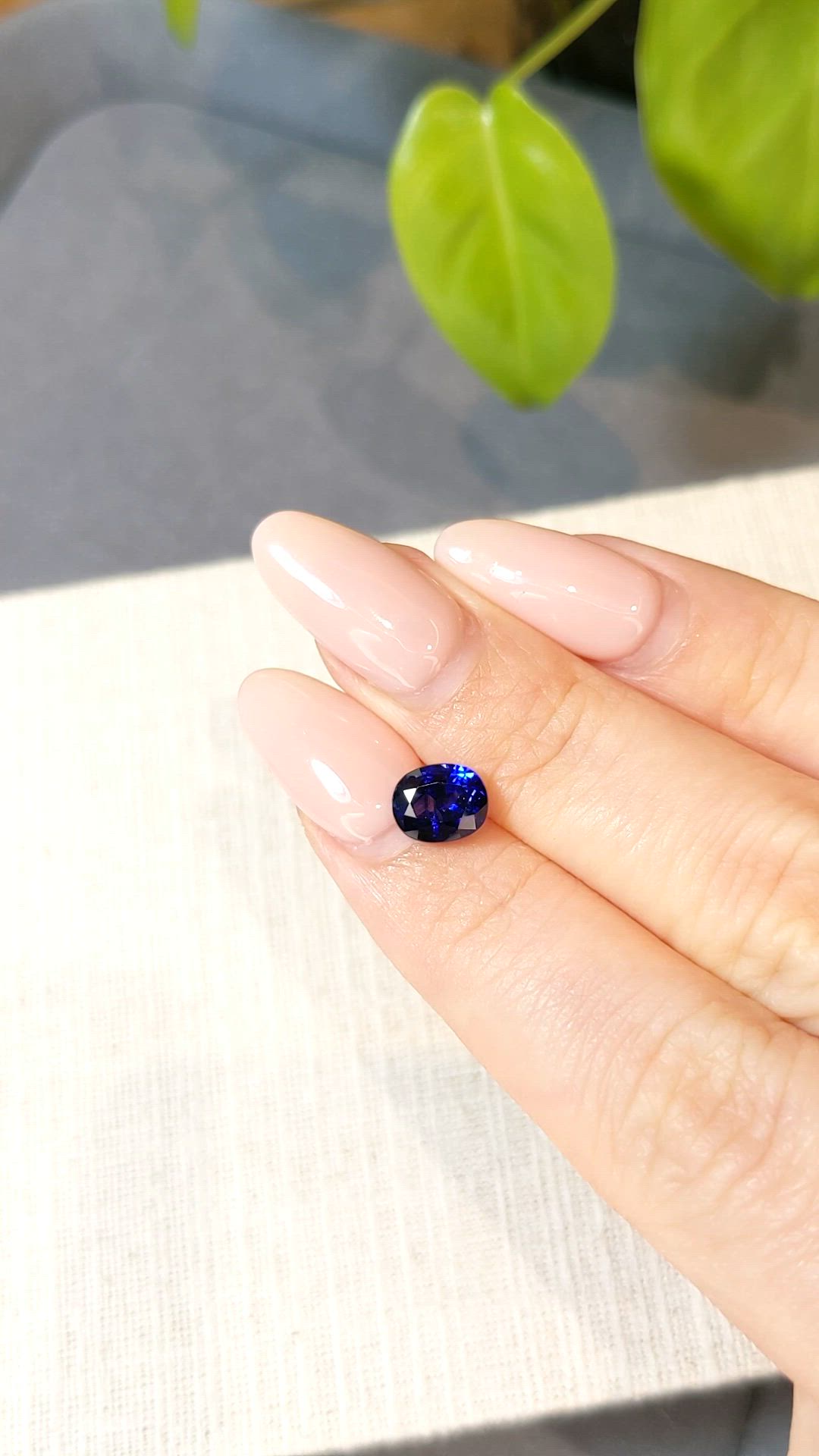 2.06 Ct. Blue Sapphire from Ceylon (Sri Lanka) Size Video