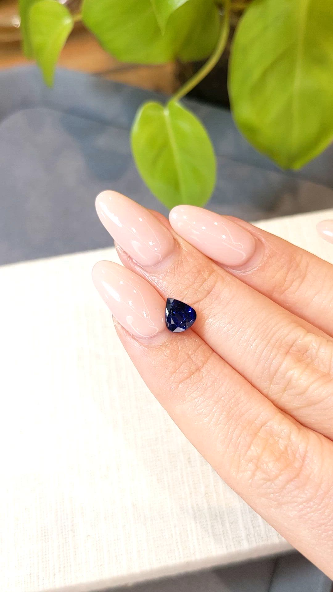 1.74 Ct. Blue Sapphire from Ceylon (Sri Lanka) Size Video