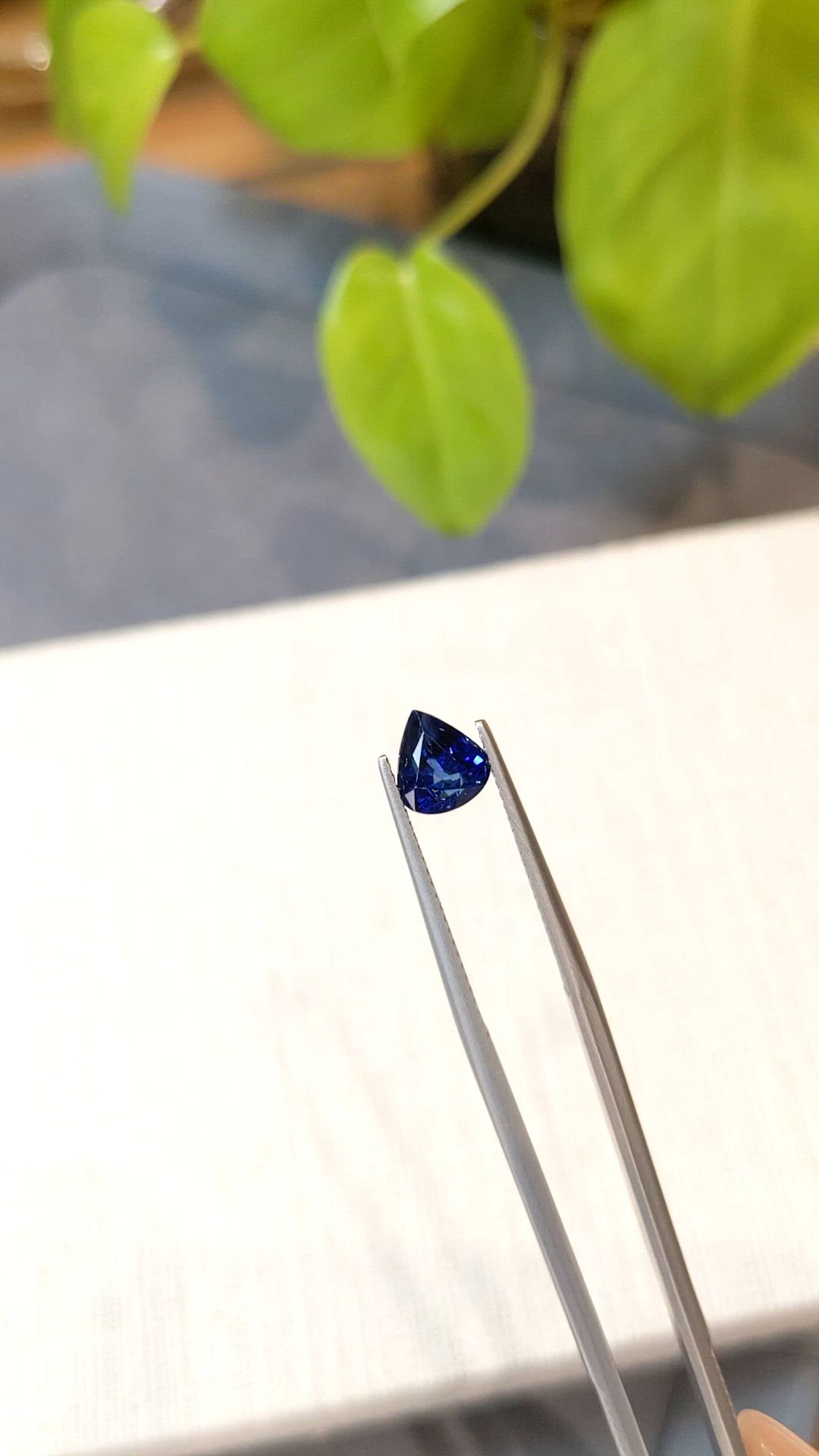 1.74 Ct. Blue Sapphire from Ceylon (Sri Lanka) Size Video