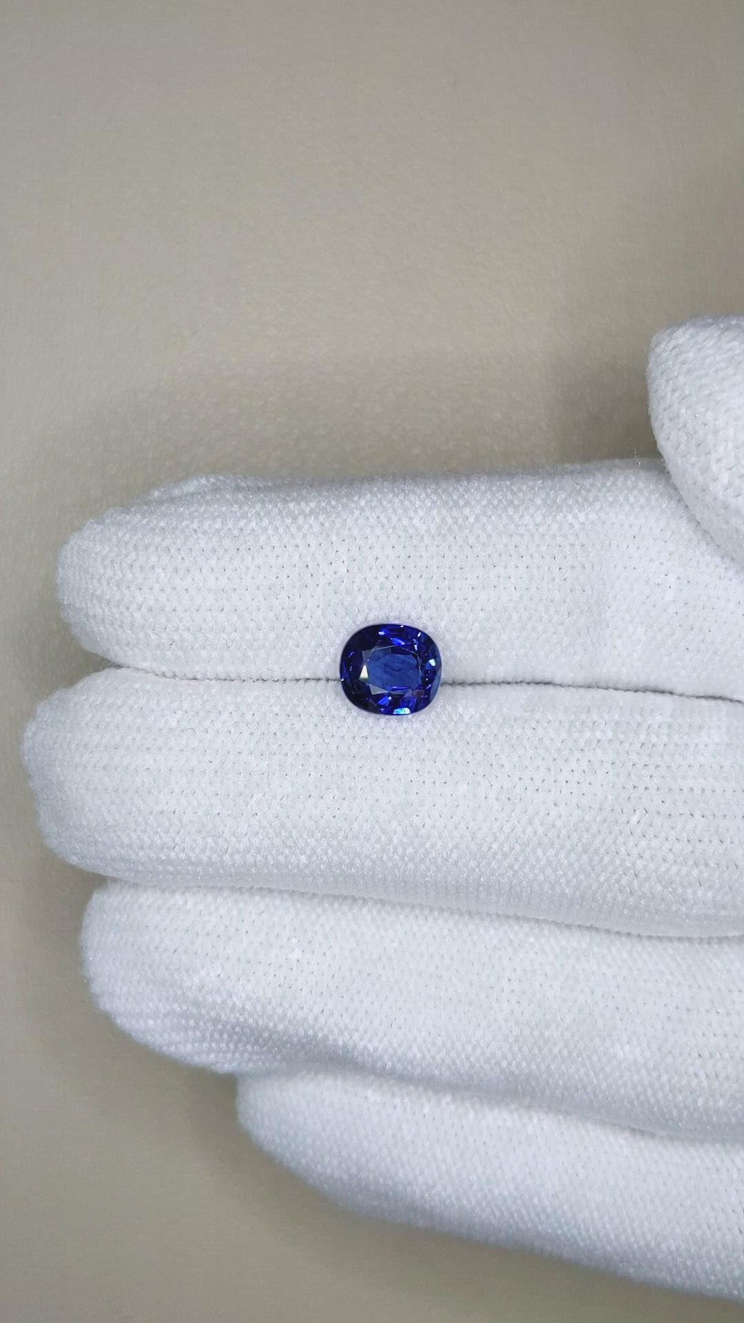 1.79 Ct. Blue Sapphire from Ceylon (Sri Lanka) Size Video