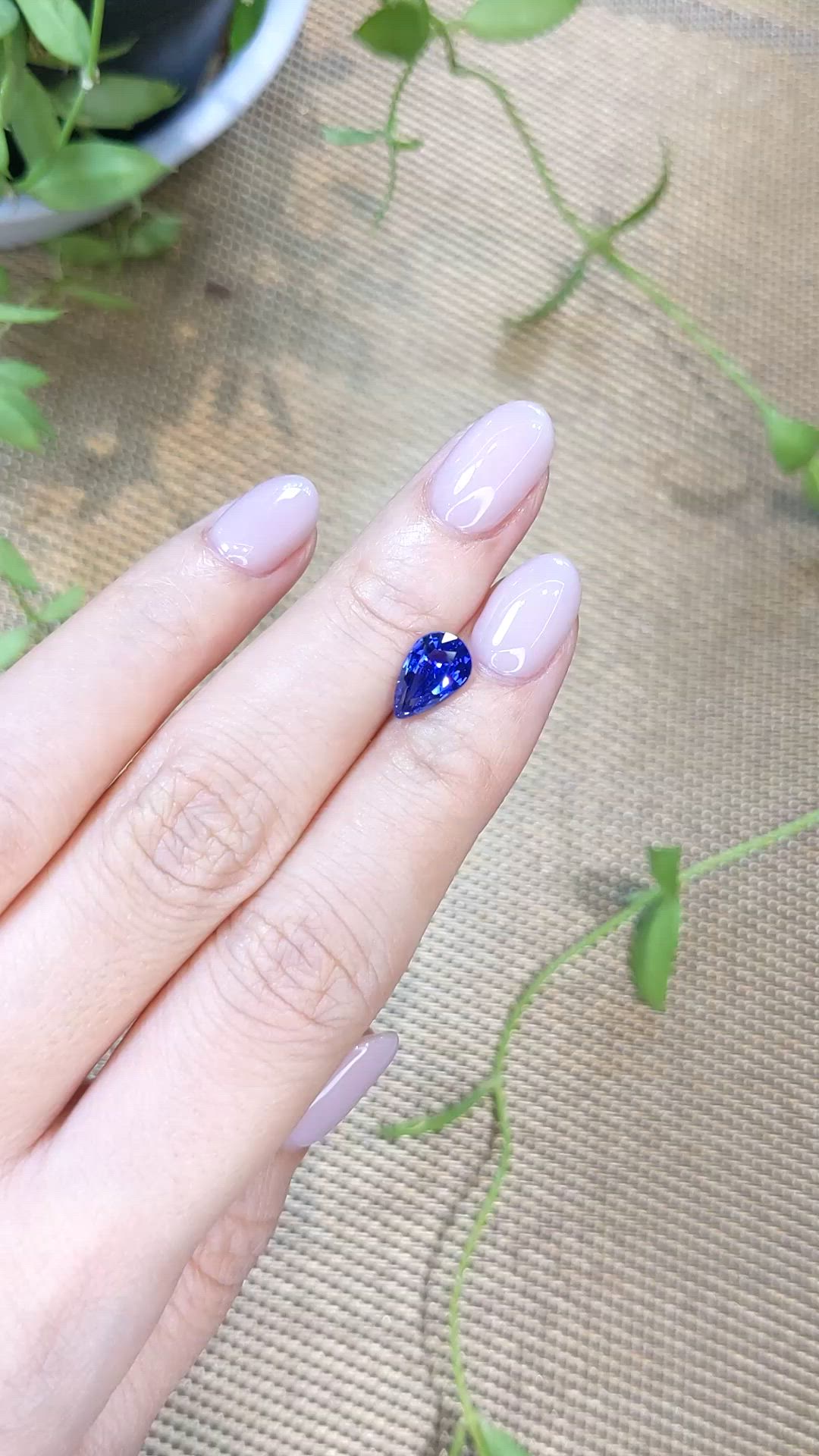 2.15 Ct. Blue Sapphire from Ceylon (Sri Lanka) Size Video