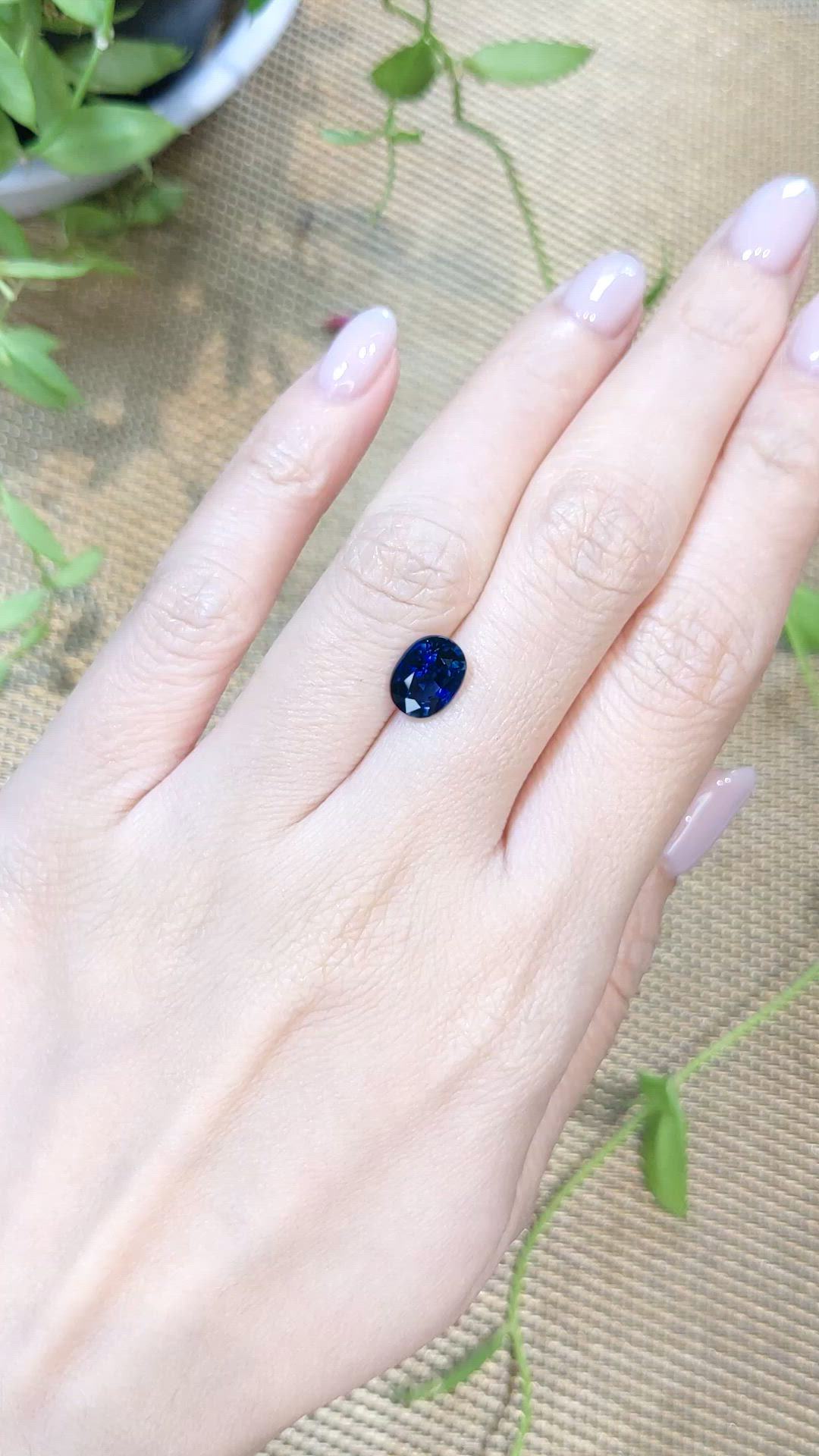 2.30 Ct. Blue Sapphire from Ceylon (Sri Lanka) Size Video