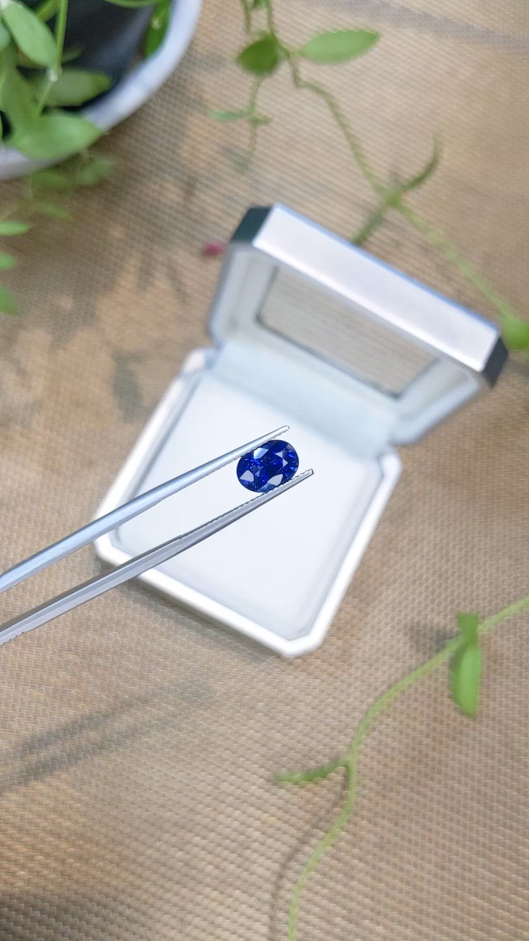 2.05 Ct. Blue Sapphire from Ceylon (Sri Lanka) Size Video