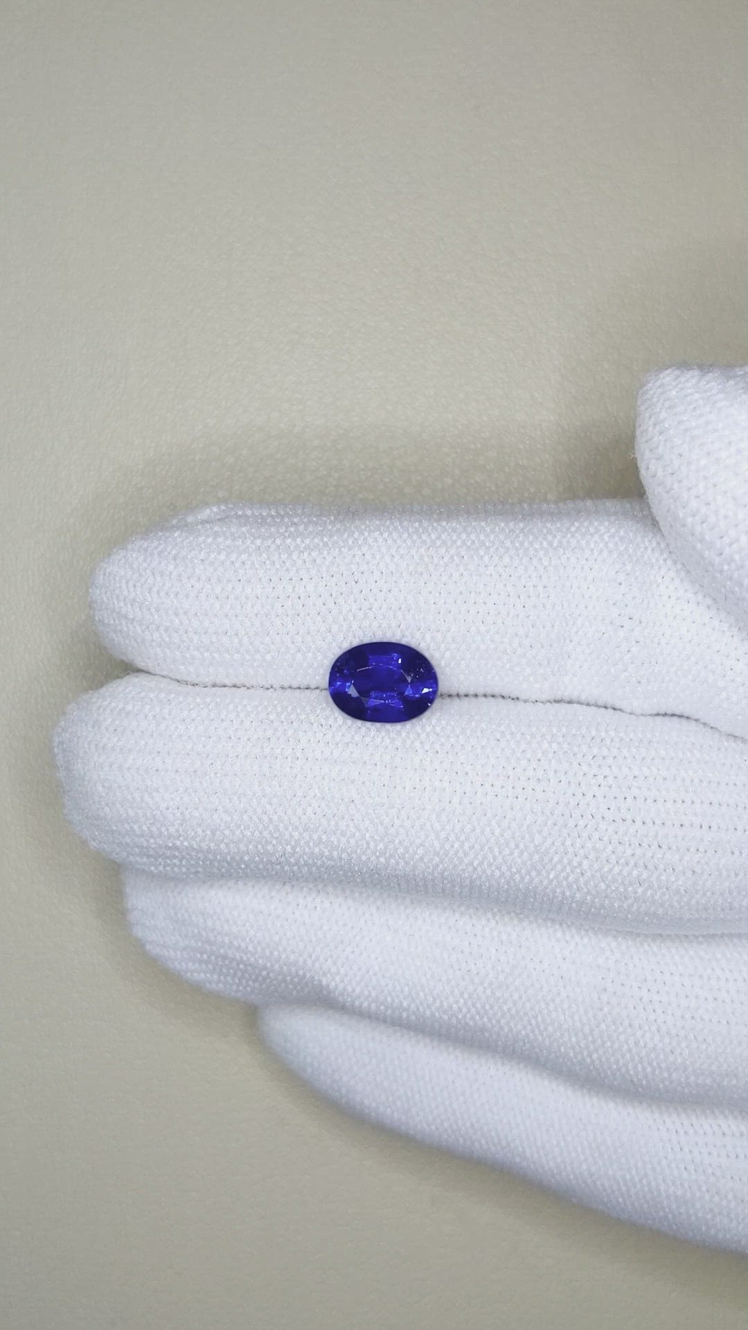 2.05 Ct. Blue Sapphire from Ceylon (Sri Lanka) Size Video