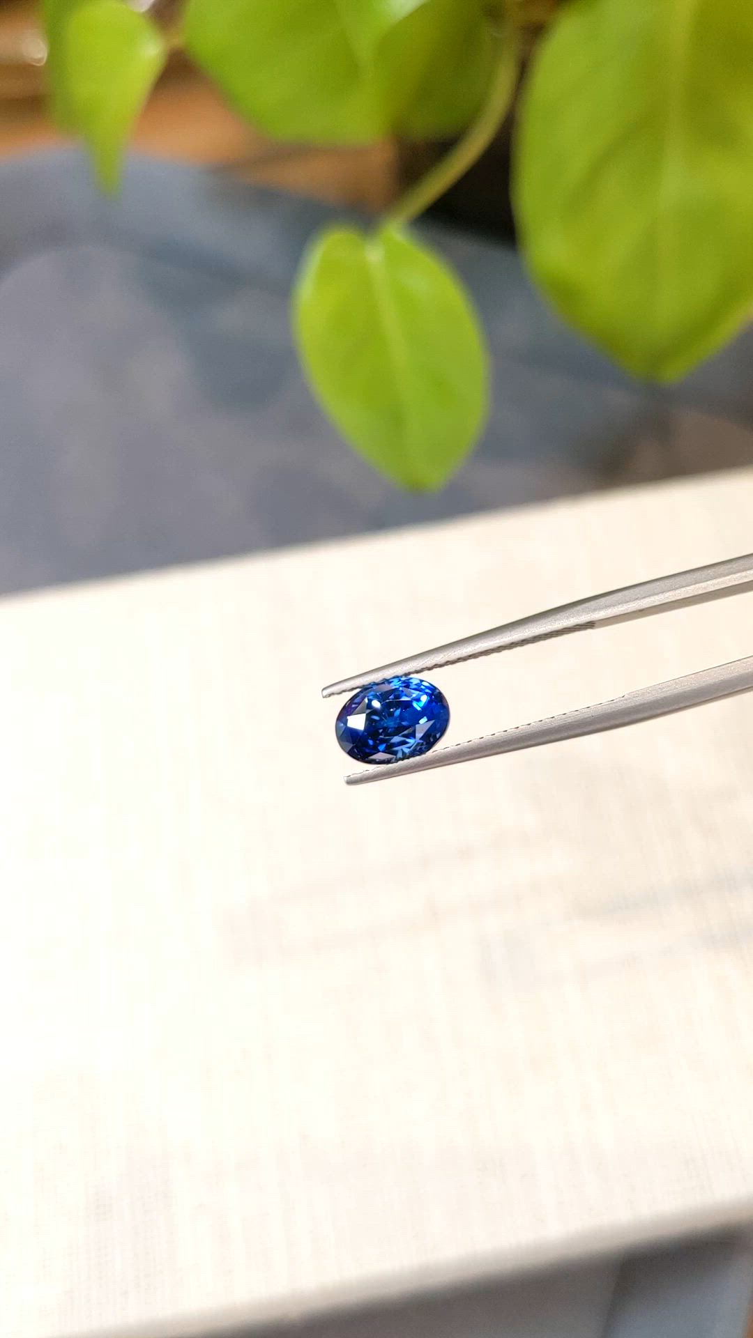 2.40 Ct. Blue Sapphire from Ceylon (Sri Lanka) Size Video