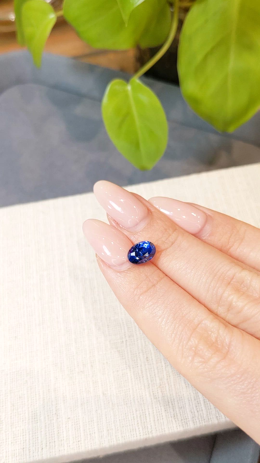 2.40 Ct. Blue Sapphire from Ceylon (Sri Lanka) Size Video