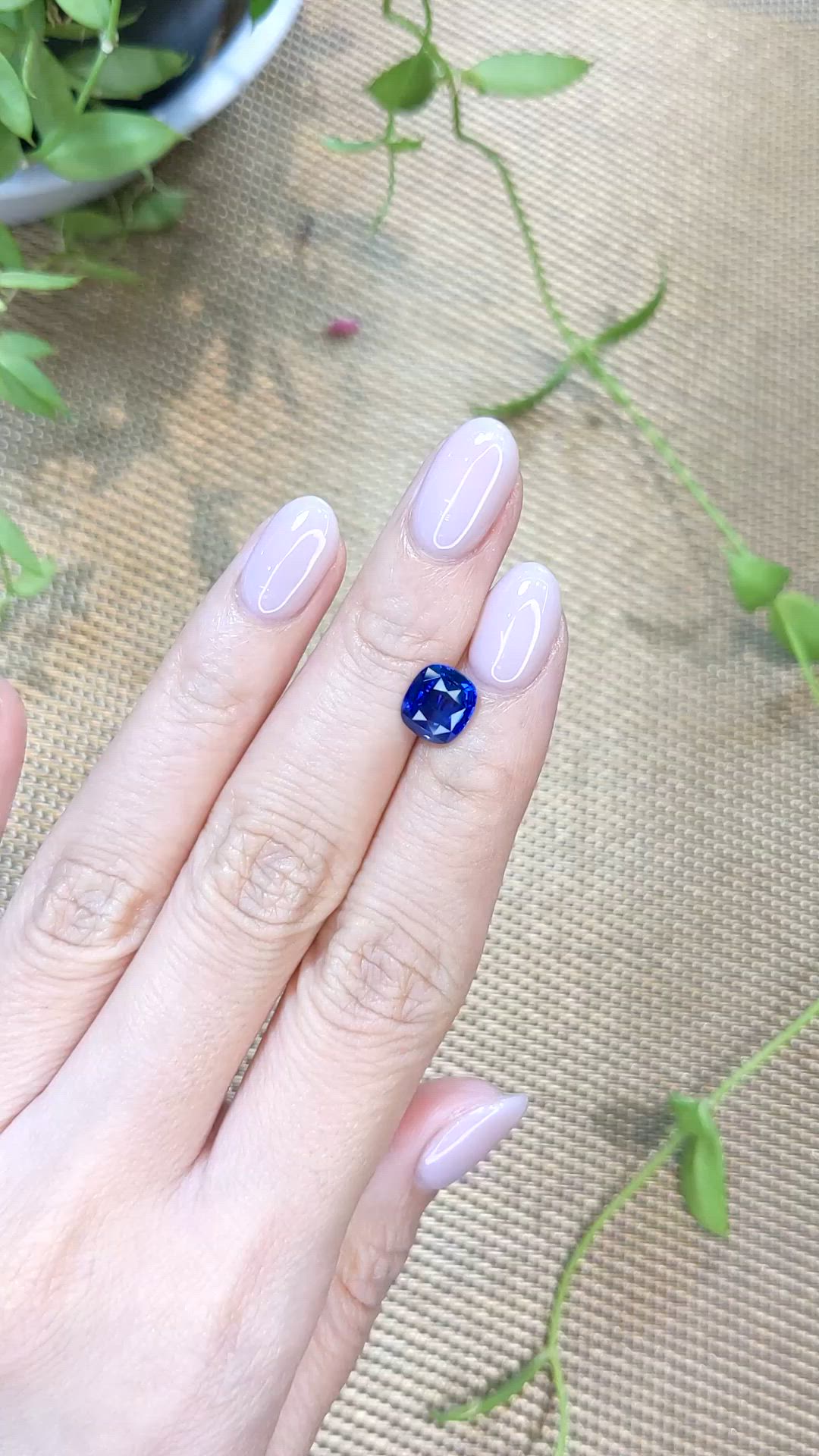 2.14 Ct. Blue Sapphire from Ceylon (Sri Lanka) Size Video