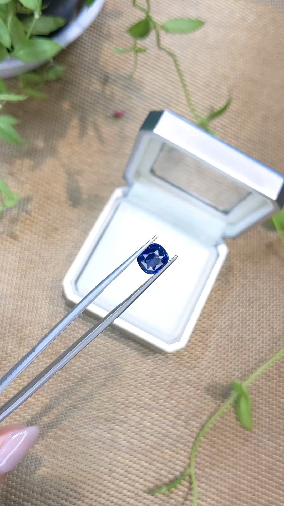 2.14 Ct. Blue Sapphire from Ceylon (Sri Lanka) Size Video