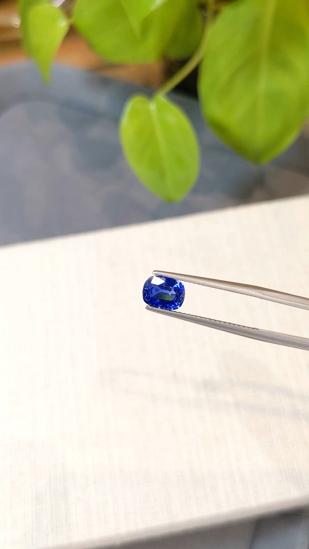 2.12 Ct. Blue Sapphire from Ceylon (Sri Lanka) Size Video
