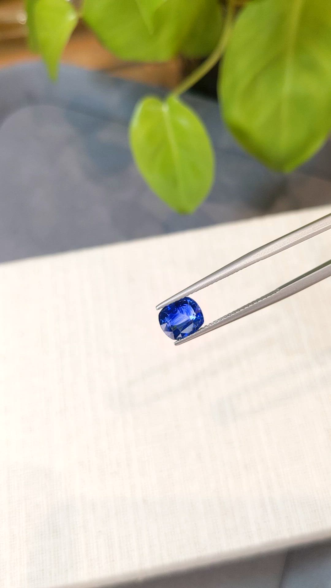 1.89 Ct. Blue Sapphire from Ceylon (Sri Lanka) Size Video